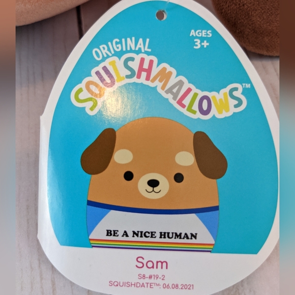 Kellytoy Squishmallows Sam the Puppy Dog Be a Good Human Shirt New - Picture 6 of 8